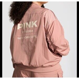 Victoria’s Secret PINK Blush Windbreaker Set Bomber Jacket & Shorts – Size Small